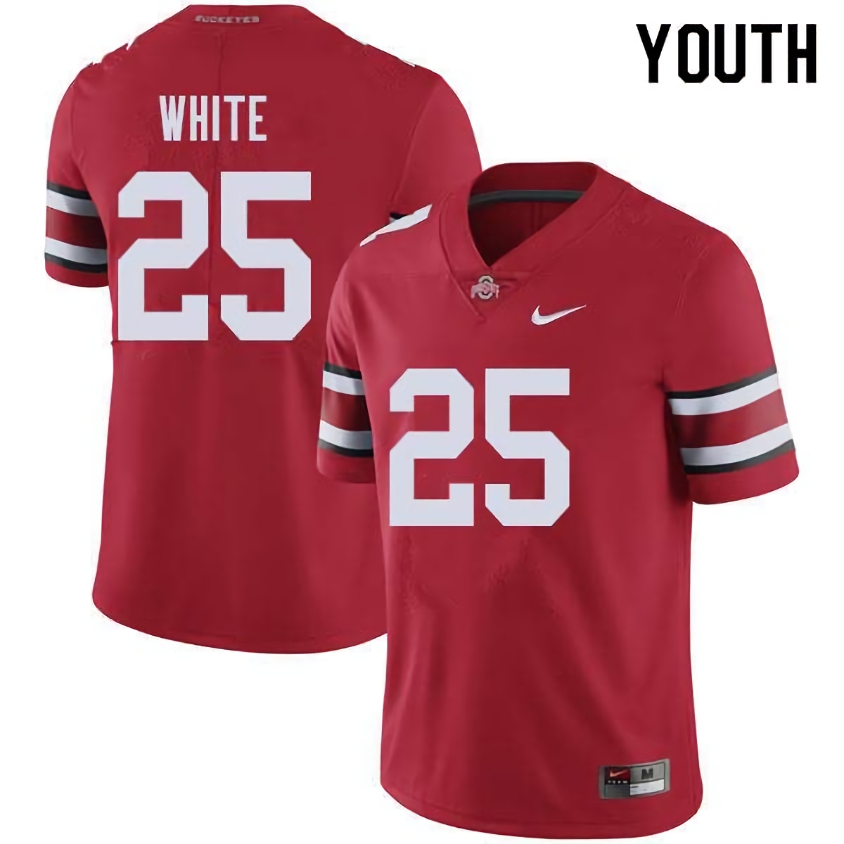 Brendon White Ohio State Buckeyes Youth NCAA #25 Nike Red College Stitched Football Jersey PAN5056RC